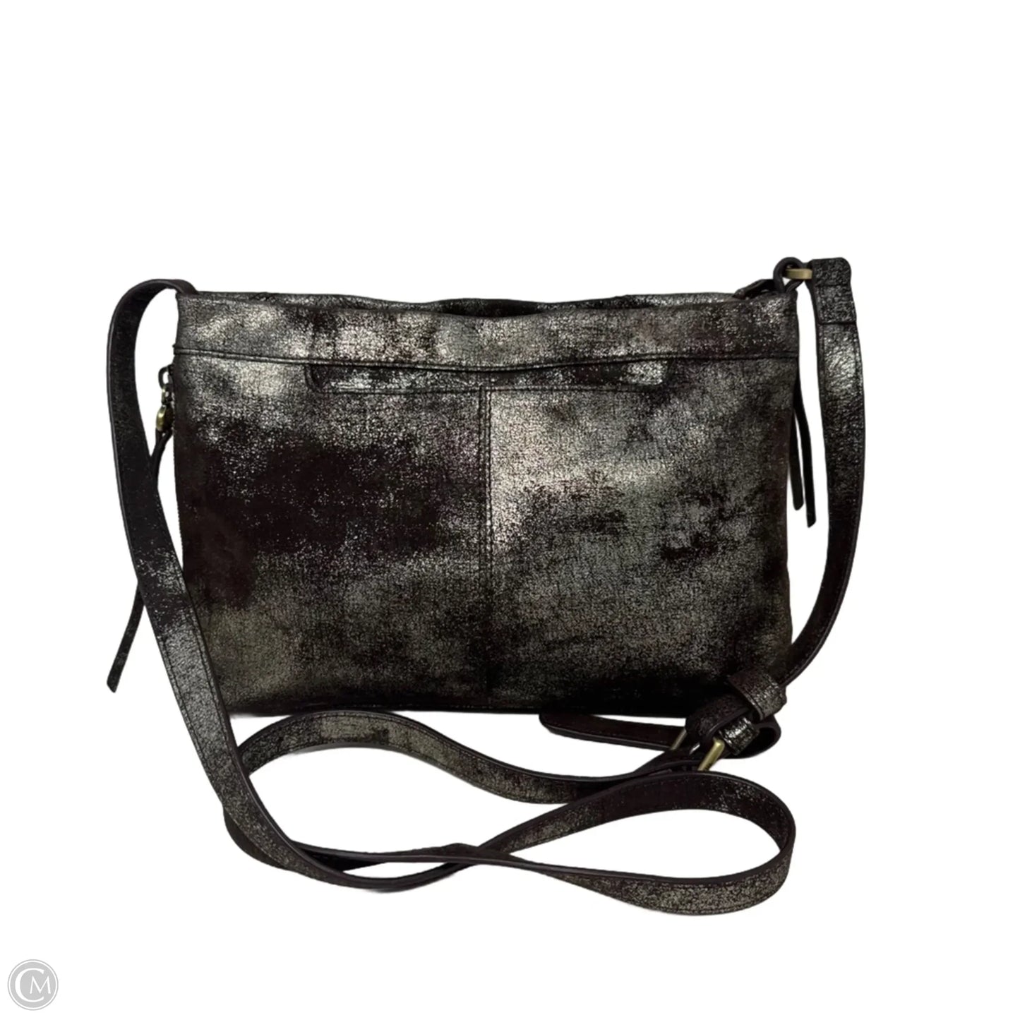 Prairie Metallic Crossbody Handbag Leather By Hobo Intl, Size: Medium