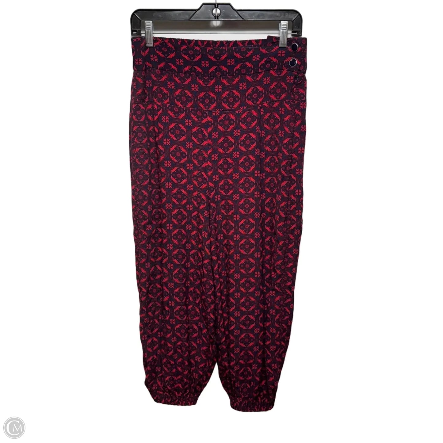 Printed Harem Pants By Anthropologie In Blue & Red, Size: S