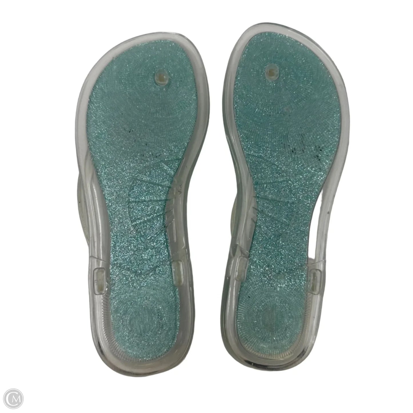 Glitter Jill Sparkle Flip Flop Sandals Designer By Kate Spade In Clear, Size: 7