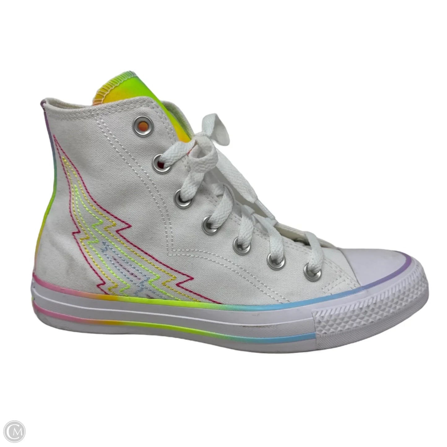 Chuck Taylor All Star Pride By Converse In White Chaos Fuschia Multi, Size: 7