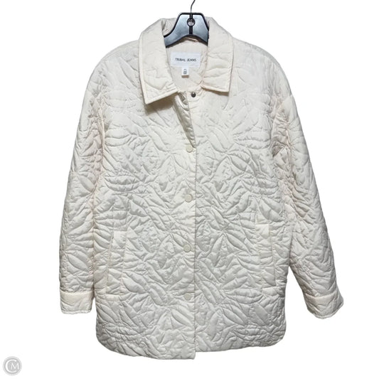 Coat Puffer & Quilted By Tribute In Cream, Size: S