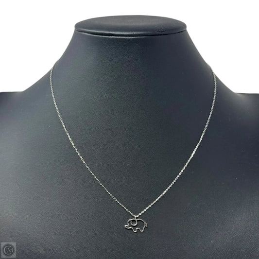 Sterling Silver Openwork Elephant Pendant Necklace