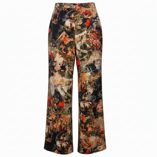 Athena Wide Leg Back Zip Pants Designer By Alice + Olivia In Jungle Safari Print, Size: 4