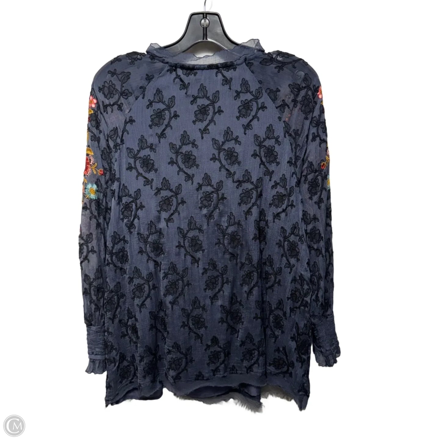 Top Long Sleeve By Sundance In Navy, Size: M