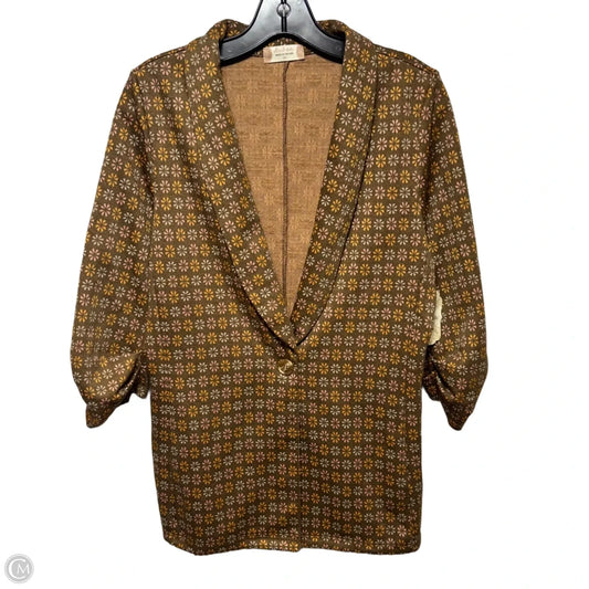 Blazer By Altard State In Brown & Orange, Size: M