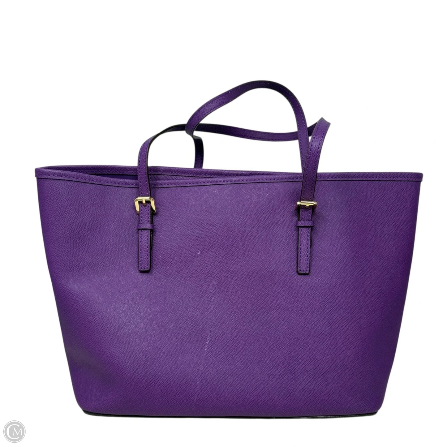 Jet Set Saffiano Leather Tote Designer By Michael Kors, Size: Medium