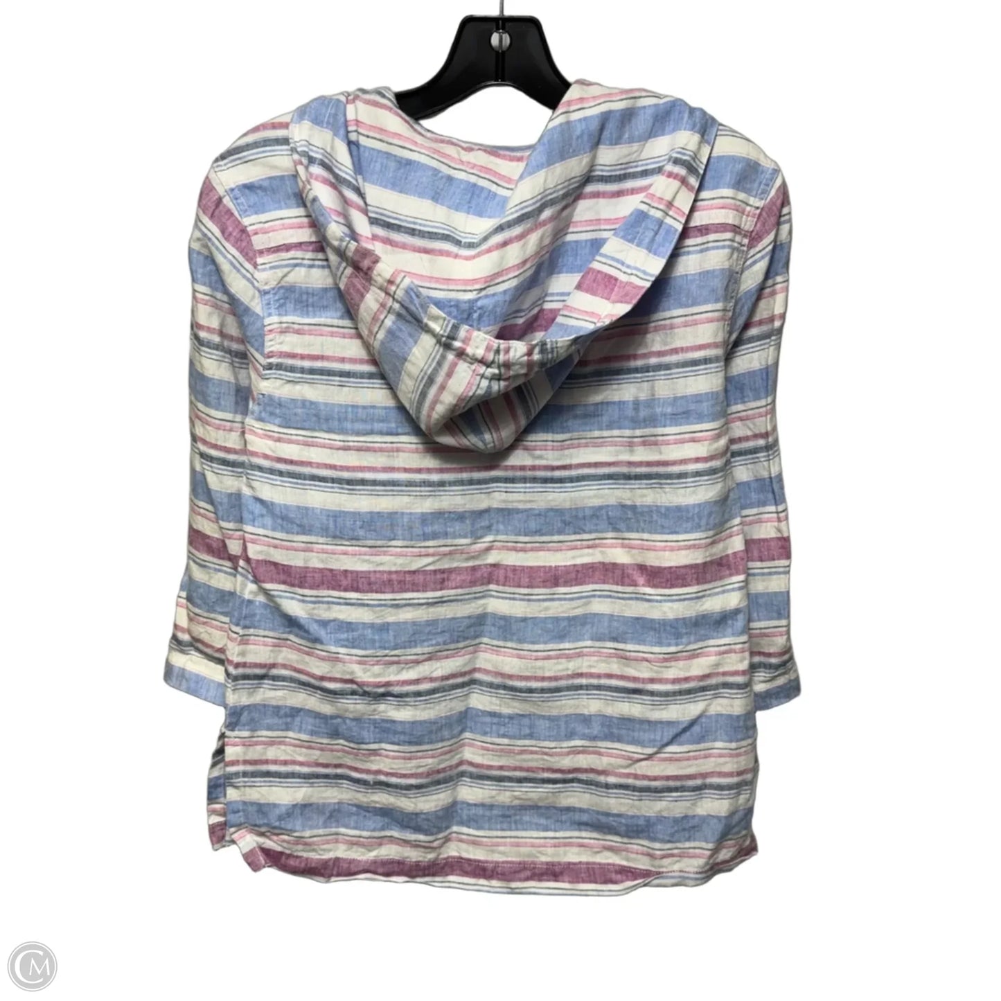 Linen Top Long Sleeve By Tommy Bahama In Striped Pattern, Size: XS