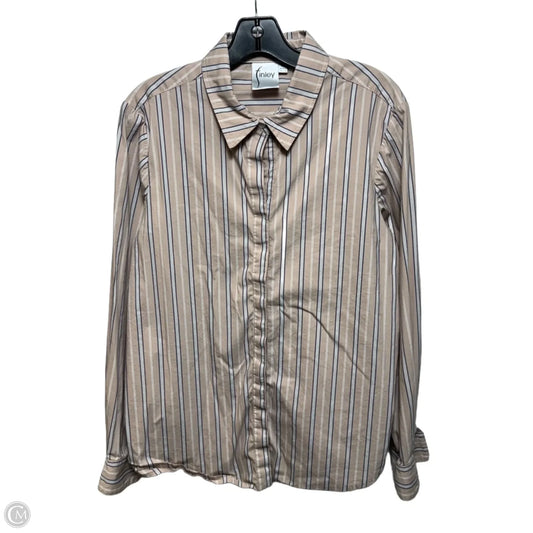 Top Long Sleeve By Finley In Striped Pattern, Size: Xl