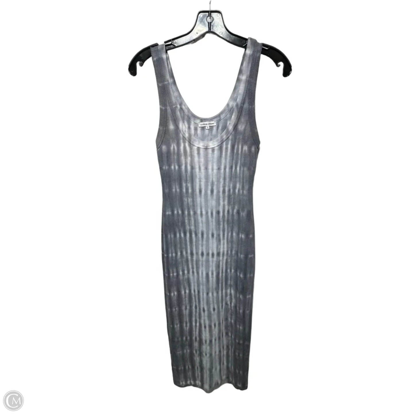 The Verona Midi Dress By Cotton Citizen In Grey & White, Size: S