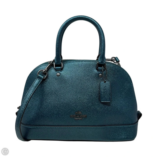 Metallic Sierra Satchel Handbag Designer By Coach, Size: Small
