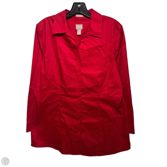 Top Long Sleeve By Chicos In Red, Size: 12