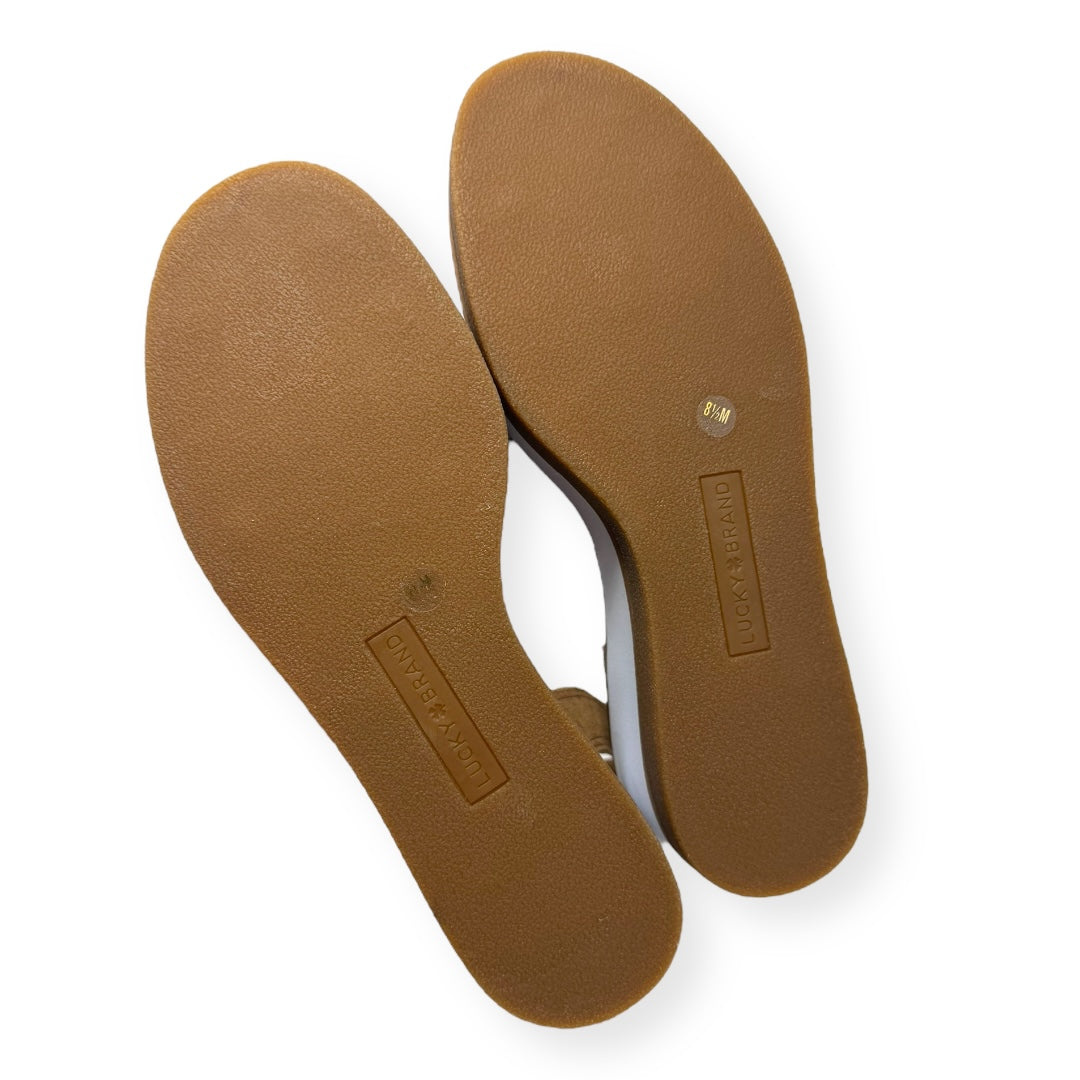 Tan Sandals Heels Wedge Lucky Brand, Size 8.5