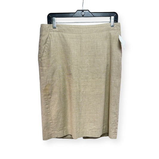 Linen Beige Skirt Midi Banana Republic, Size 8