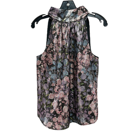 Reno Metallic Floral Tie Neck Halter  Blouse By J. Crew Collection Size: Xxs