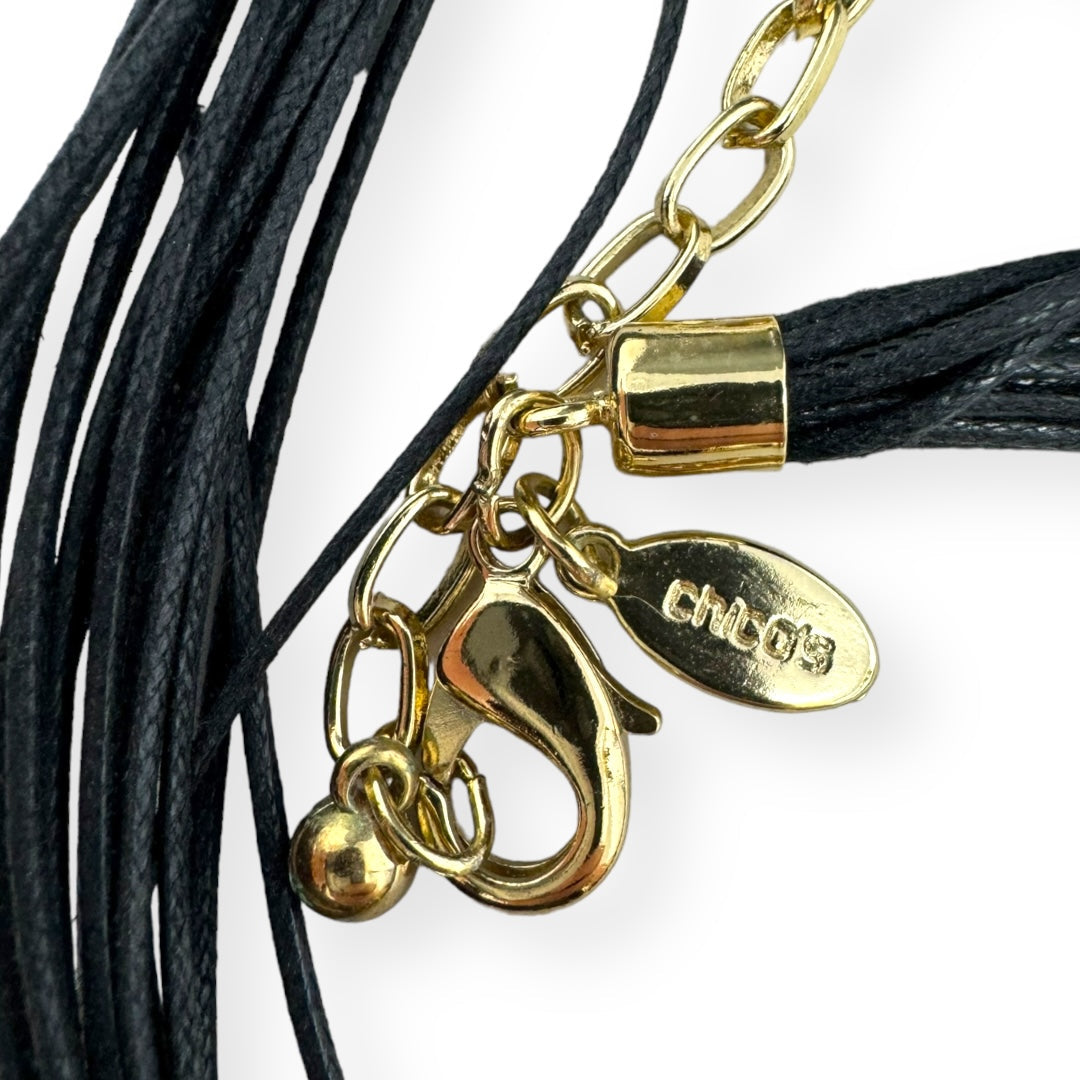 Leather Corded Pendant Necklace Chicos