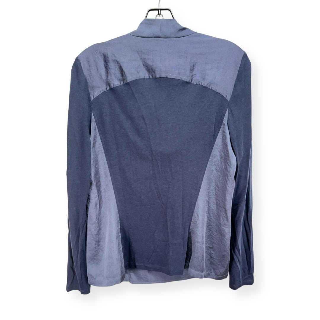 Blue Top Long Sleeve Designer Ams Pure, Size 10