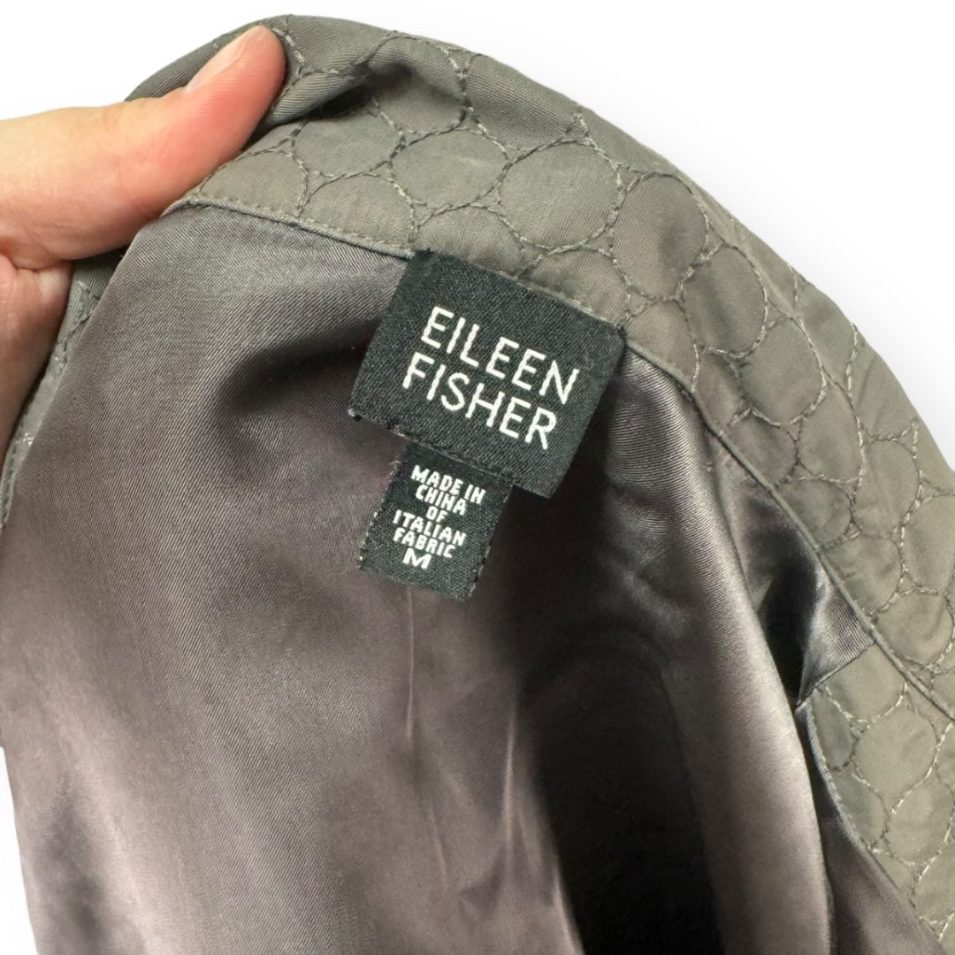 Grey Coat Designer Eileen Fisher, Size M