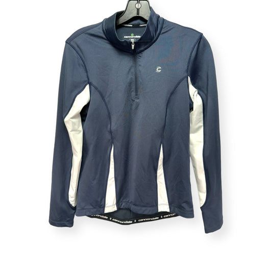 Navy Athletic Top Long Sleeve Collar Cannondale, Size M