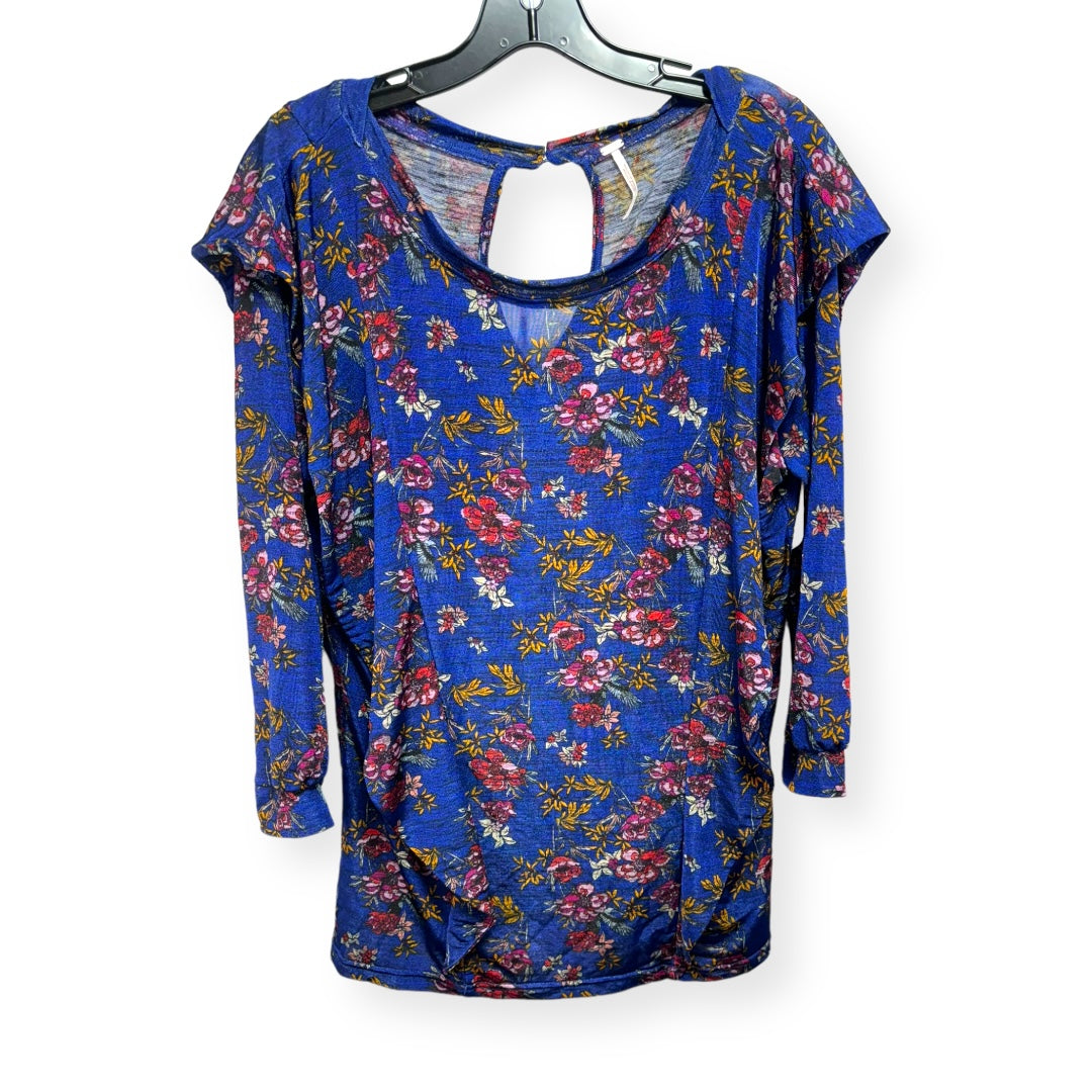 Floral Print Top Long Sleeve Free People, Size L