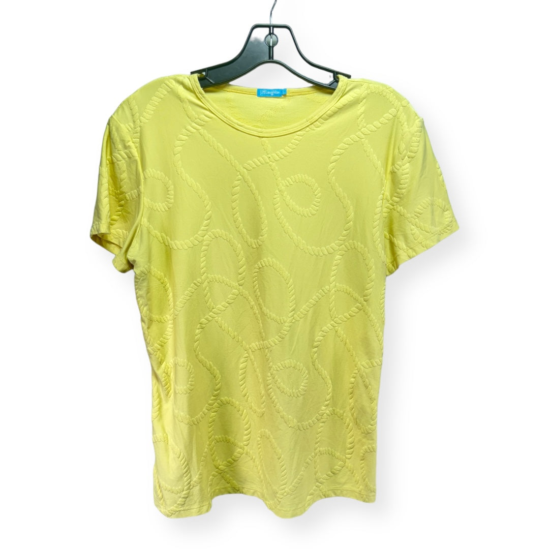 Yellow Top Short Sleeve J Mclaughlin, Size L