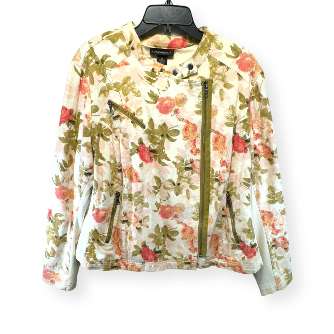 Floral Print Jacket Moto Lane Bryant, Size 24