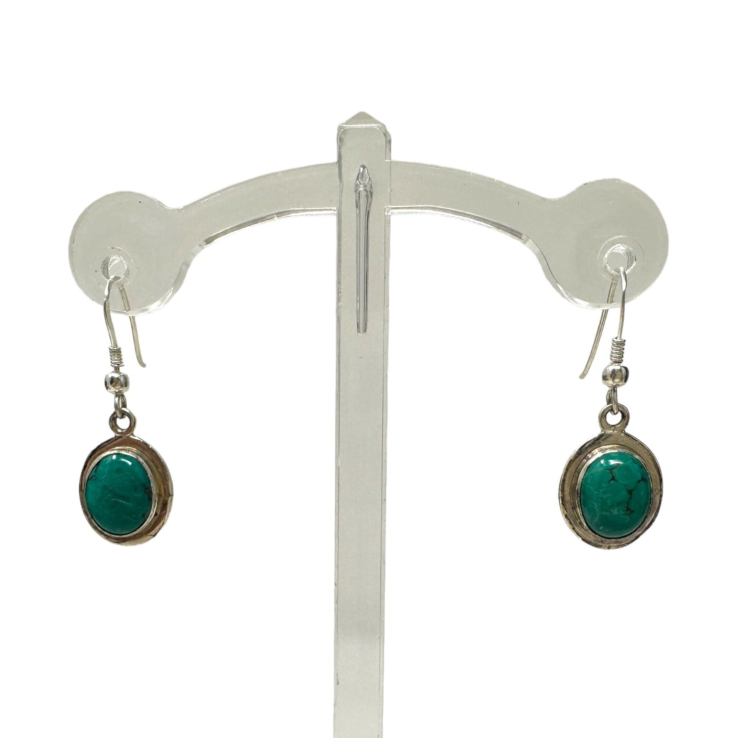Sterling Silver Turquoise Dangle Earrings Unknown Brand