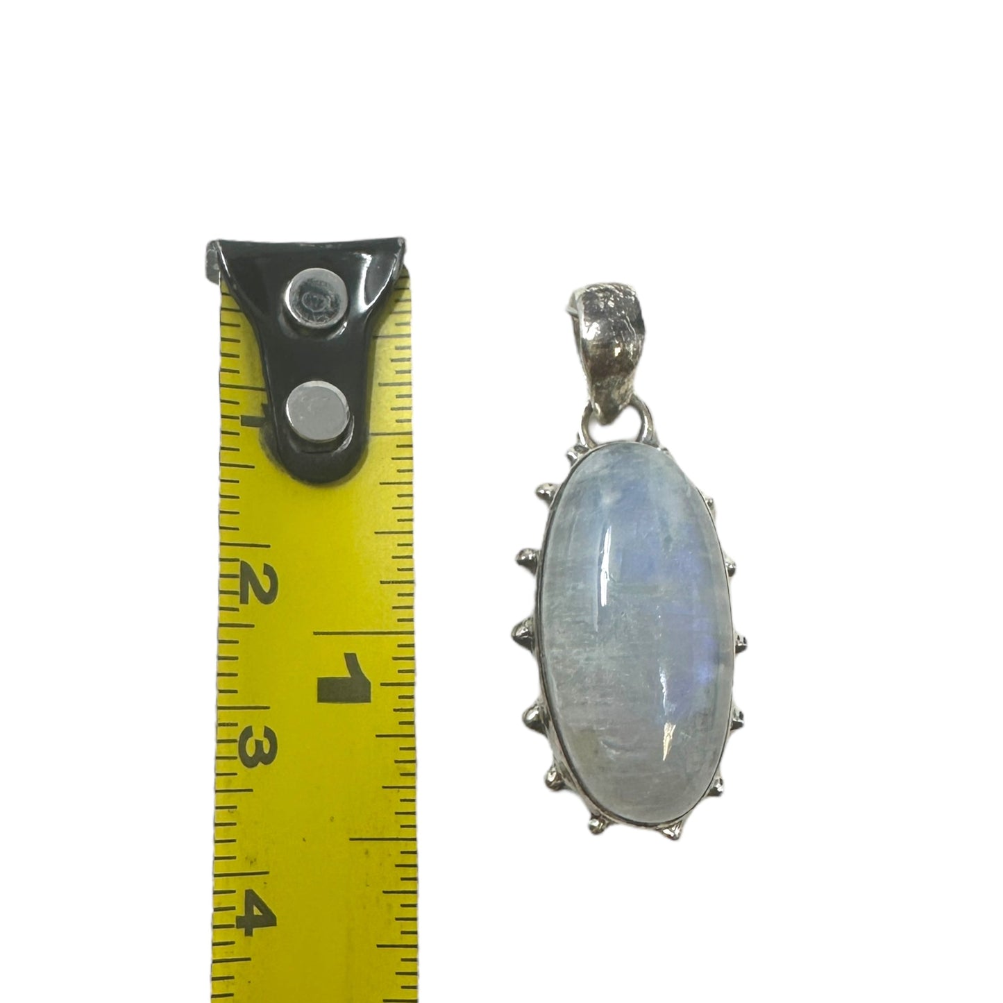 Rainbow Moonstone & Sterling Silver Pendant Unknown Brand