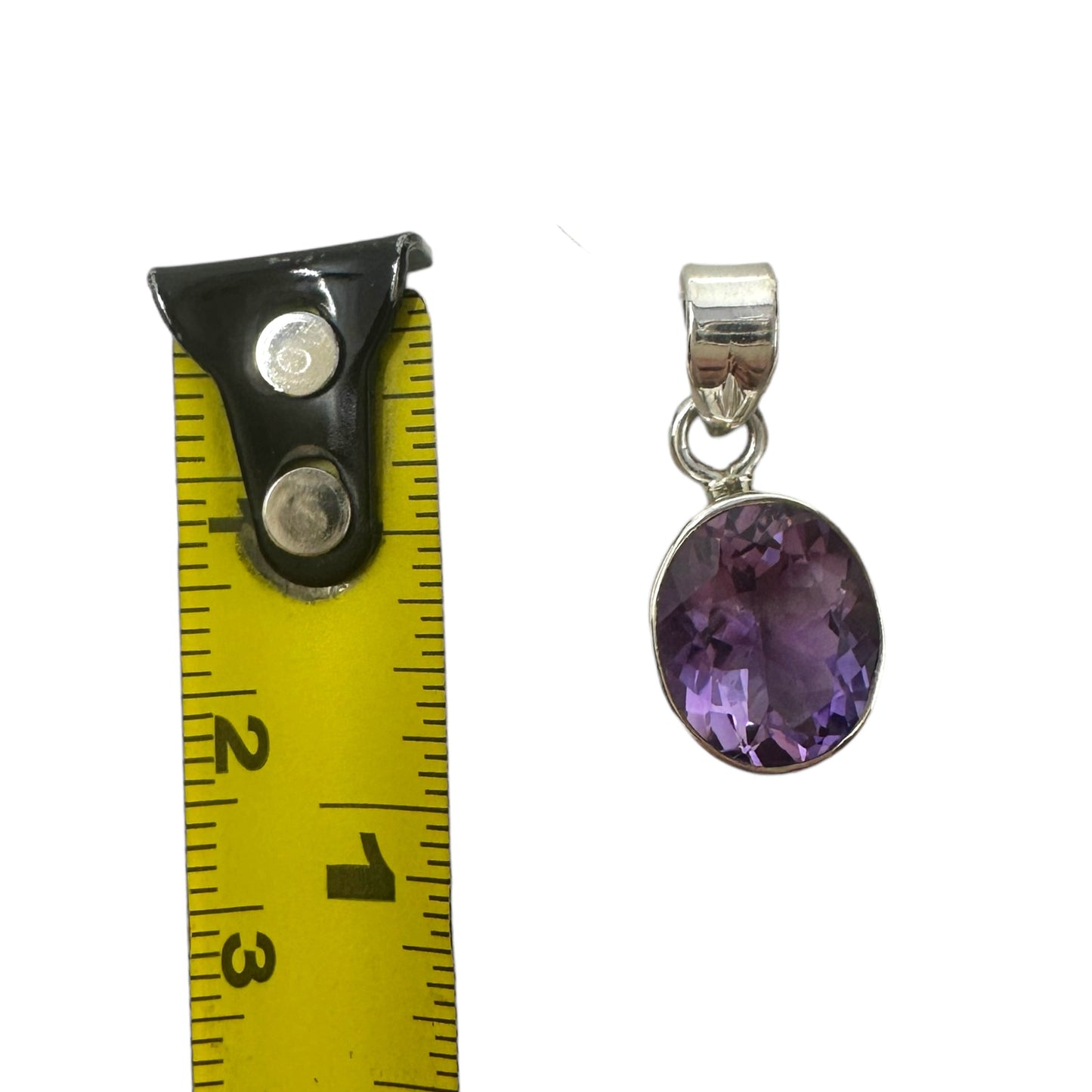 Amethyst & Sterling Silver Pendant Unknown Brand