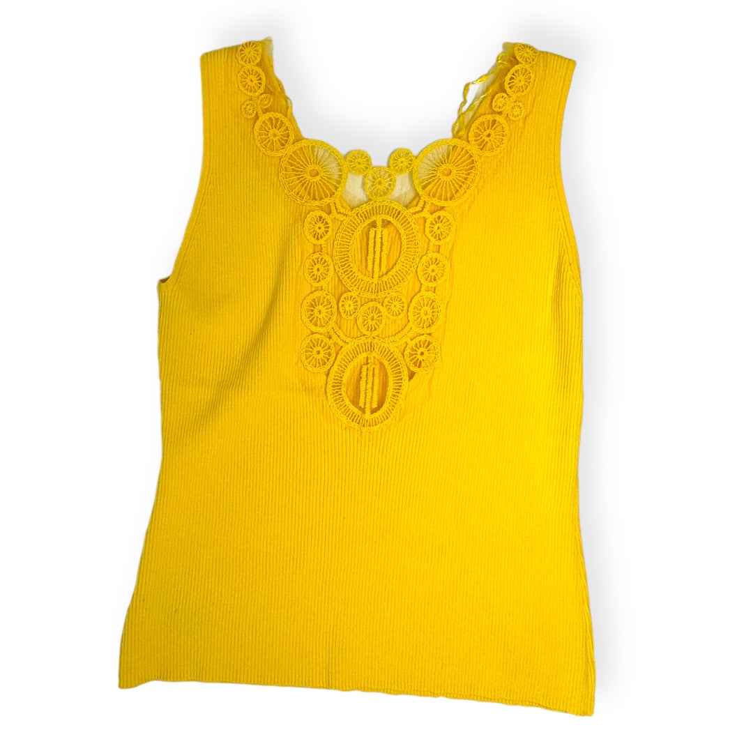 Yellow Top Sleeveless Nygard Peter, Size L