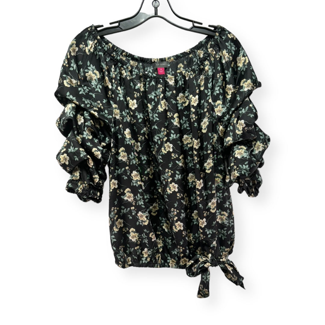 Floral Print Top Short Sleeve Vince Camuto, Size M