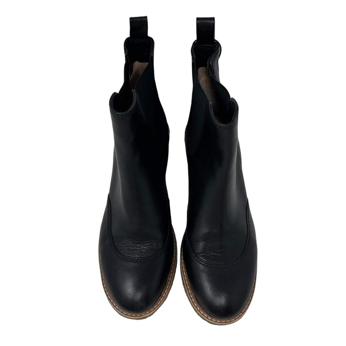 Crepe-Sole Chelsea Boots By J. Crew In Black Leather, Size: 9