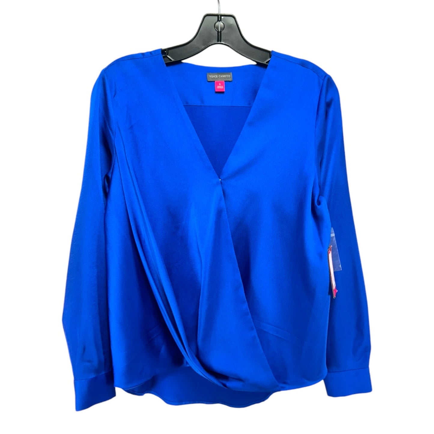 Blouse Long Sleeve By Vince Camuto In Blue, Size: S