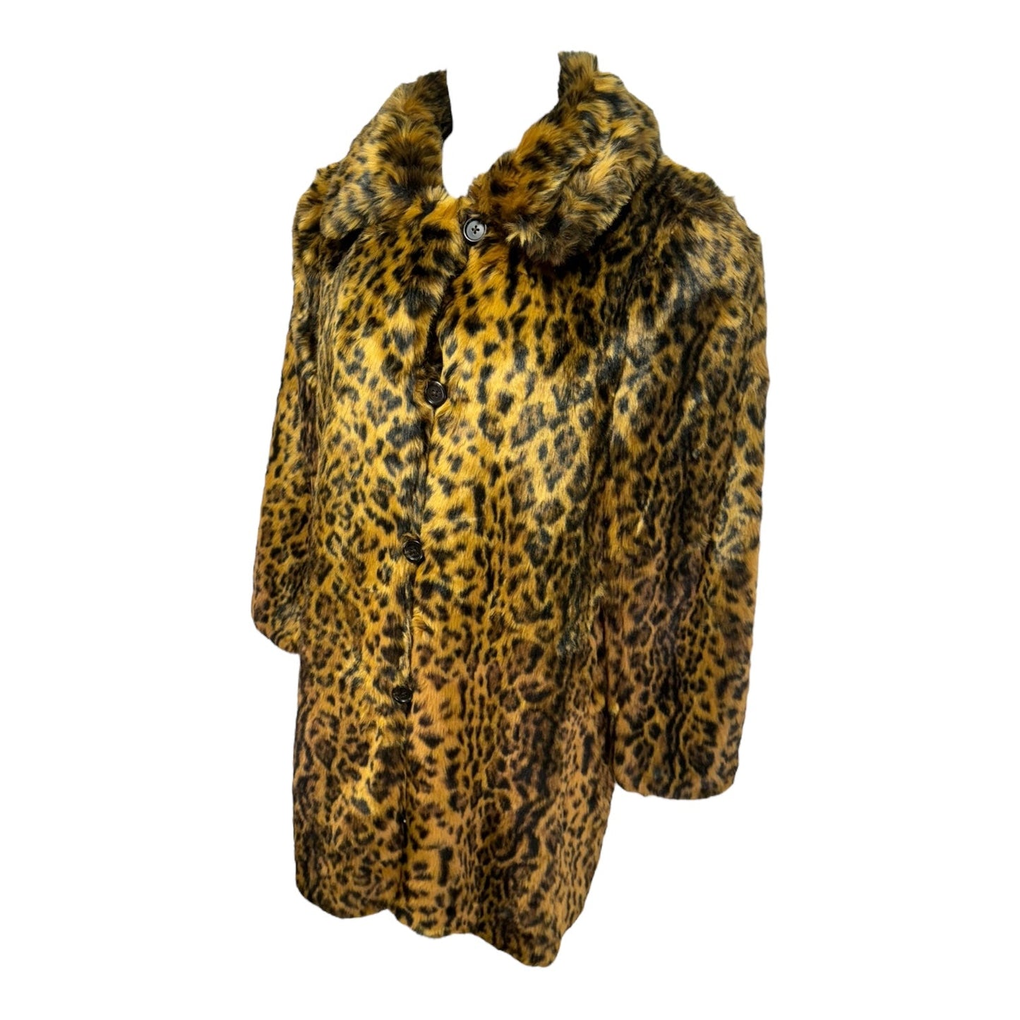 Leopard Coat Faux Fur & Sherpa By J. Crew In Animal Print, Size: L