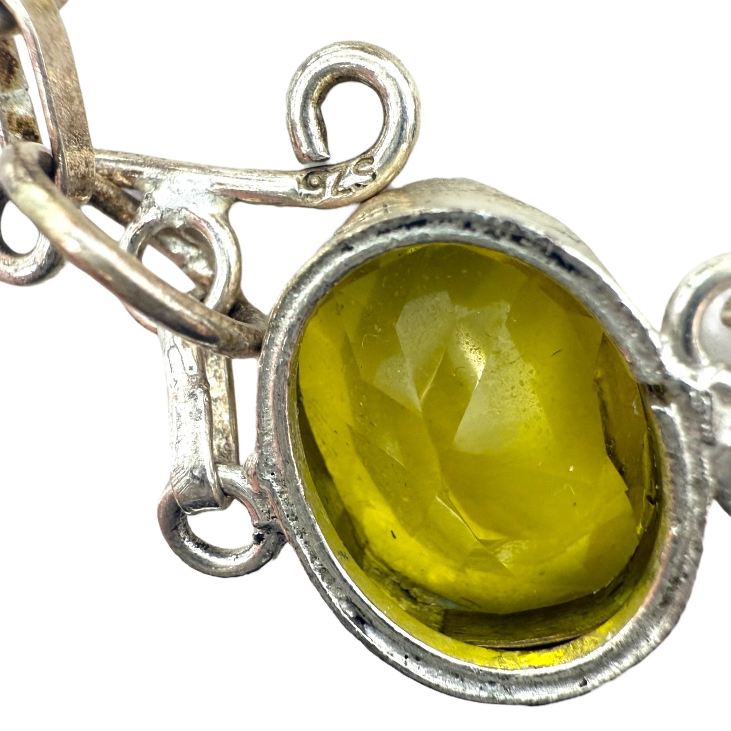 Lemon Topaz & Sterling Silver Bracelet By Unbranded