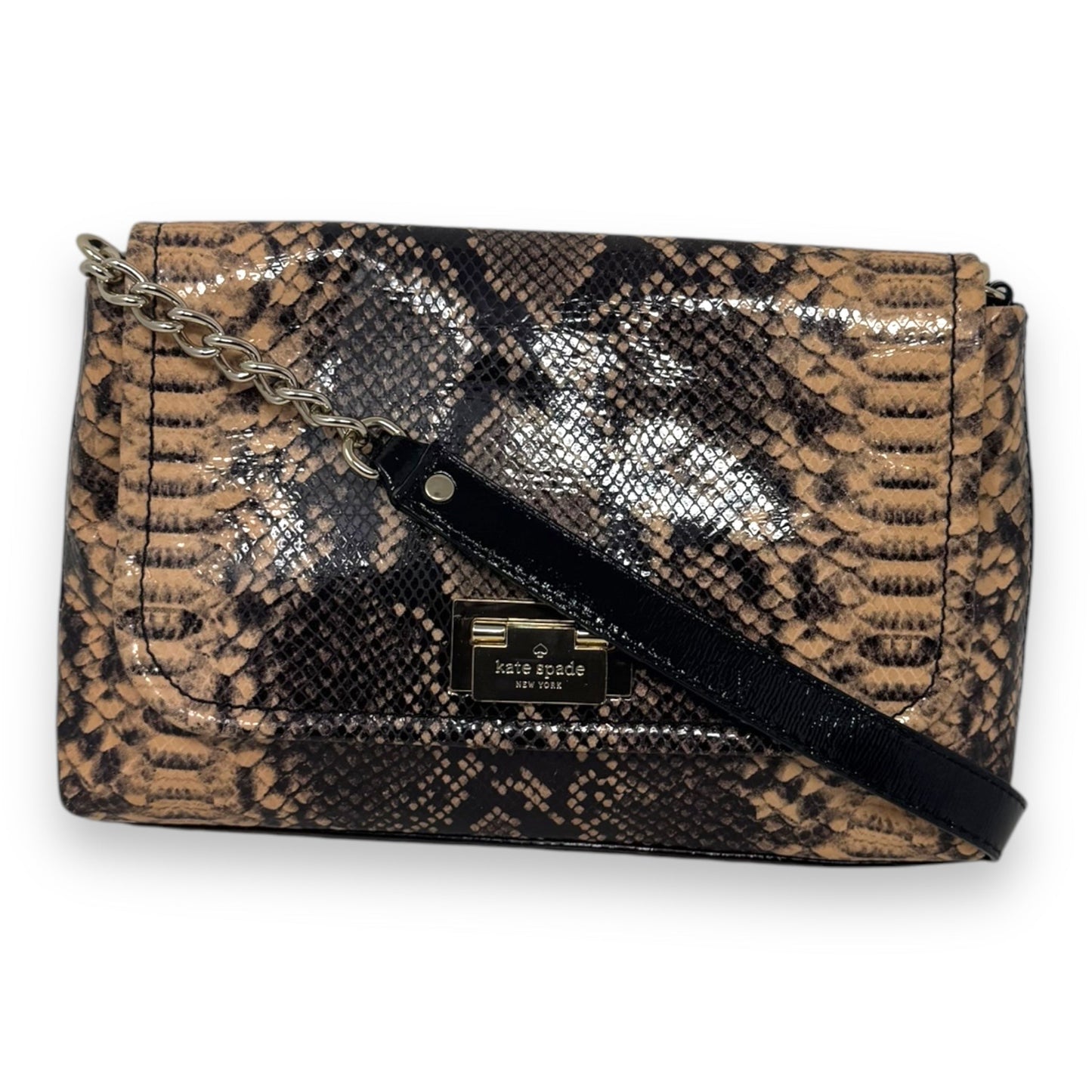 Millennium Park Snakeskin Handbag Designer By Kate Spade, Size: Medium