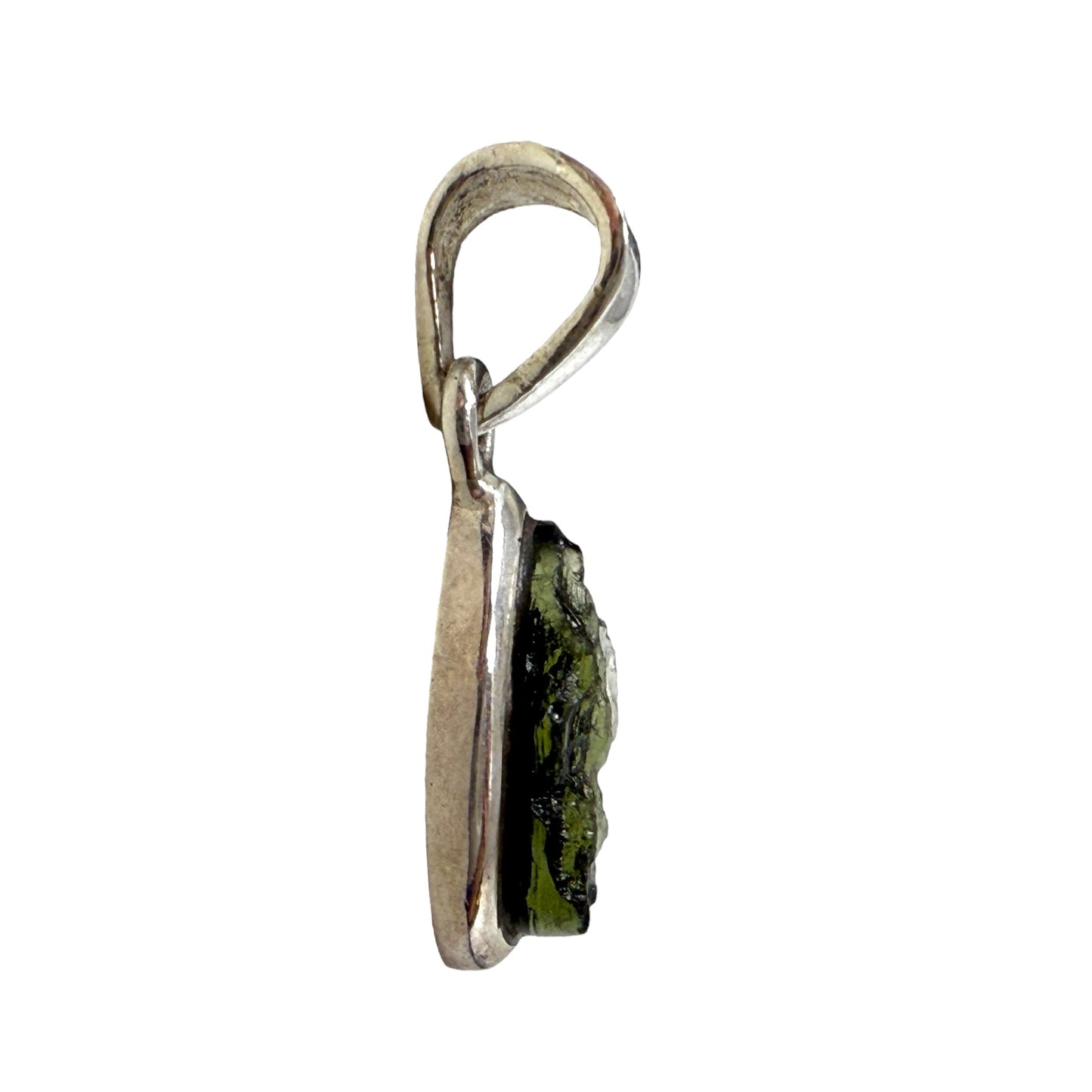 Moldavite & Sterling Silver Pendant By Unbranded