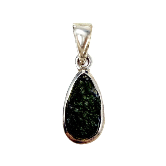 Moldavite & Sterling Silver Pendant By Unbranded