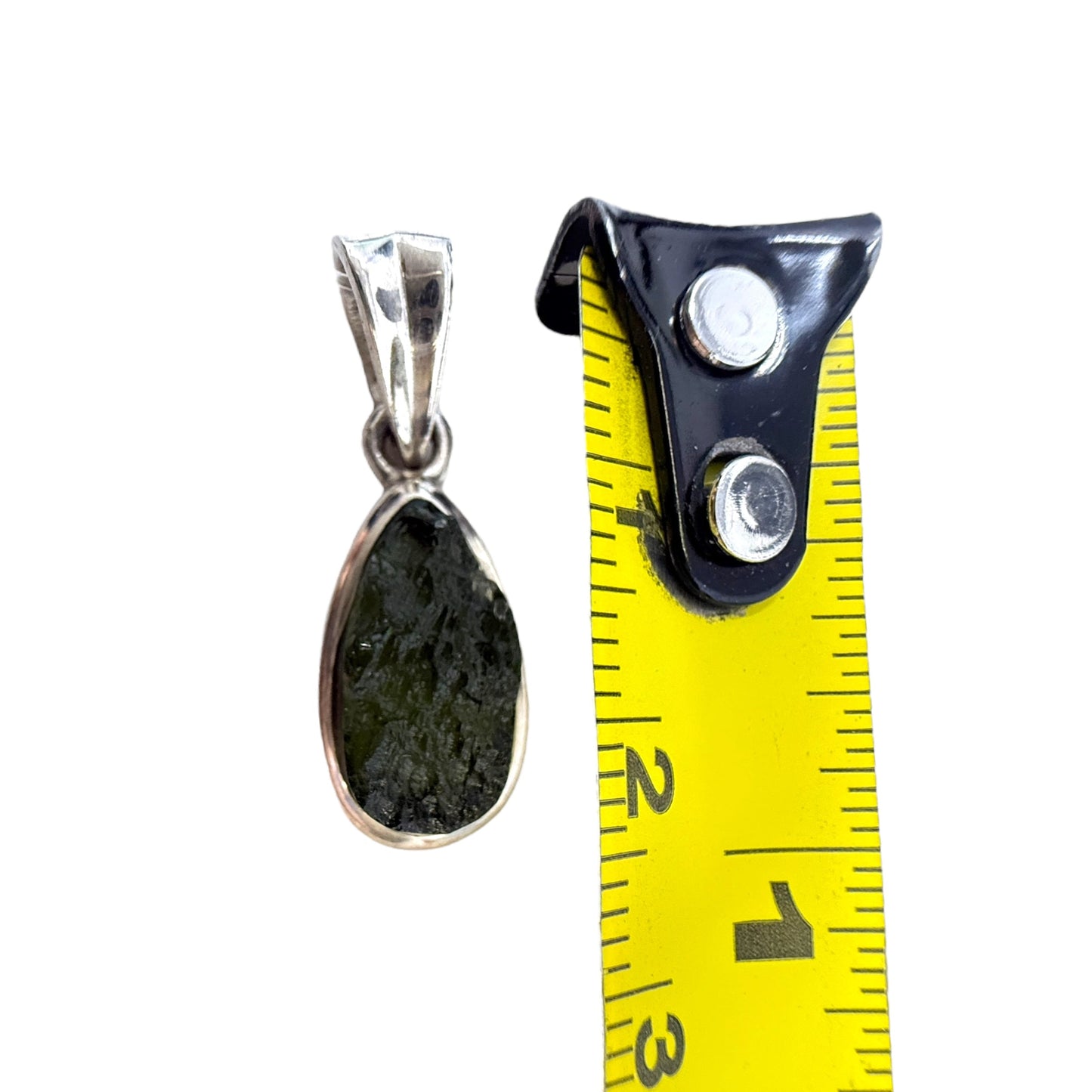 Moldavite & Sterling Silver Pendant By Unbranded