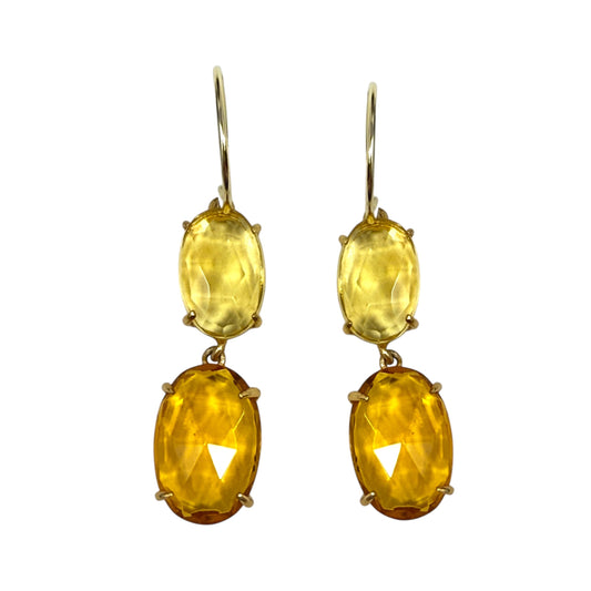 Citrine Drop Earrings By Amelia Rose