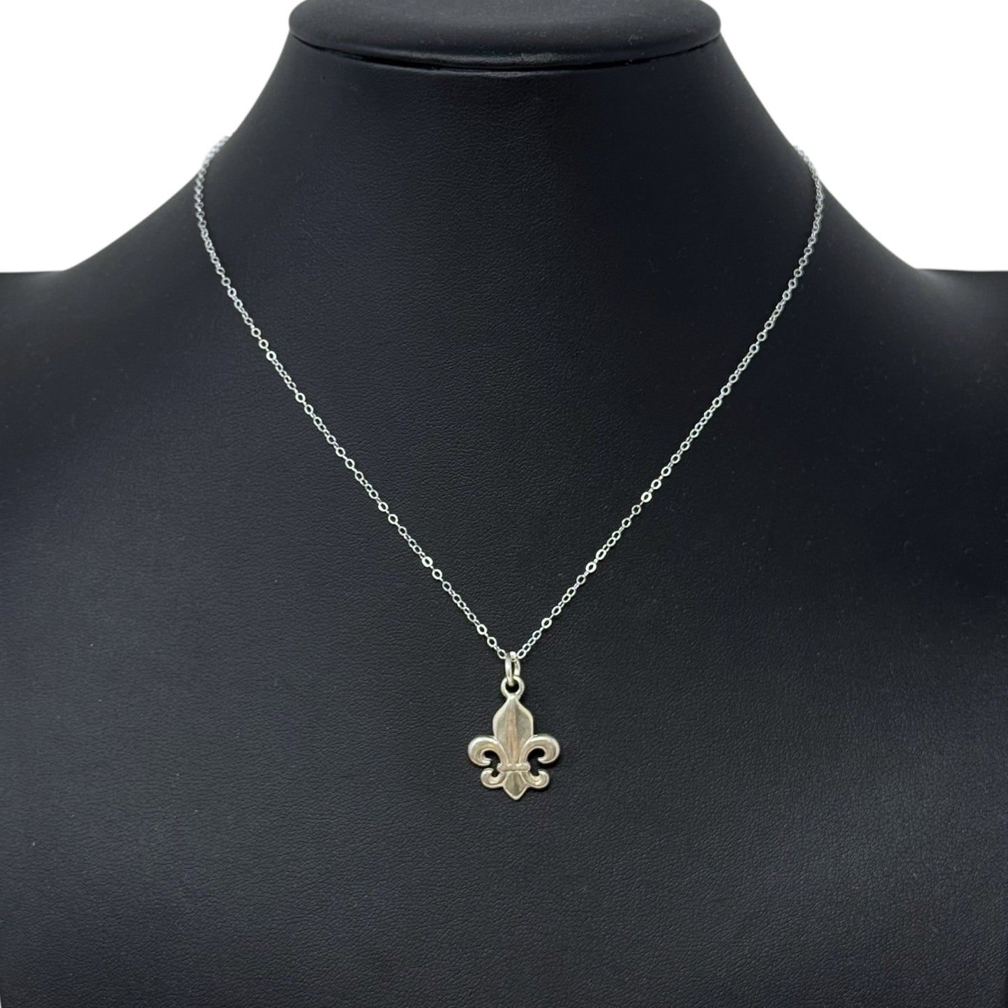 Sterling Silver Fleur-de-lis Necklace By Unbranded