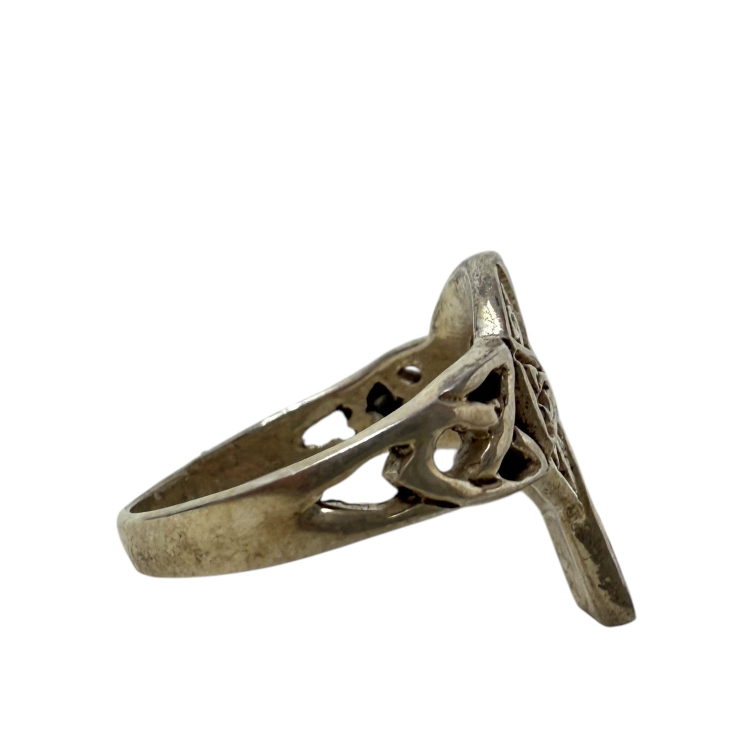 Sterling Silver Celtic Cross Ring By Unbranded, Size: 5