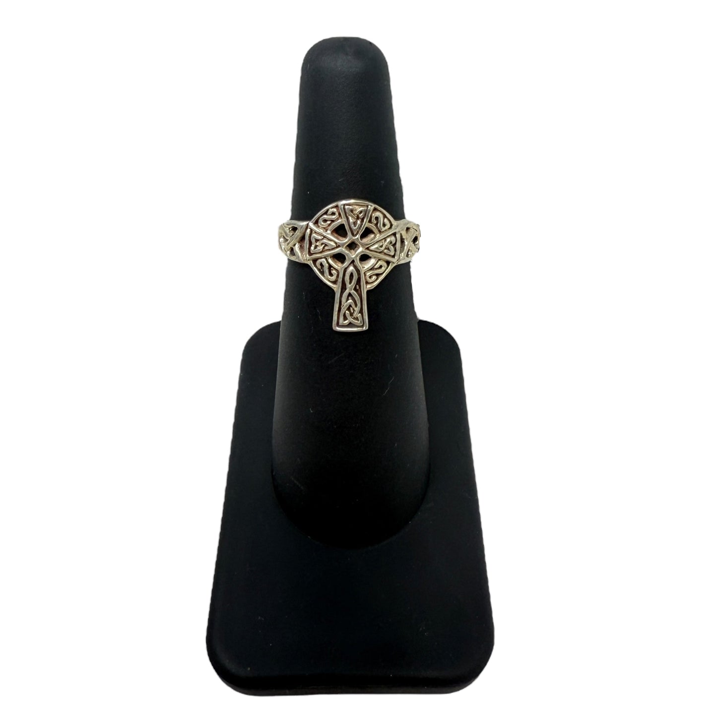 Sterling Silver Celtic Cross Ring By Unbranded, Size: 5