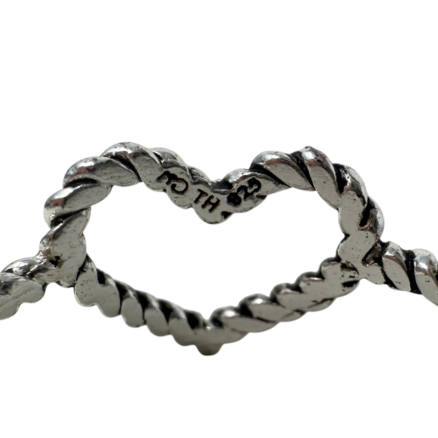 Sterling Silver Twisted Wire Heart Ring By Unbranded, Size: 6