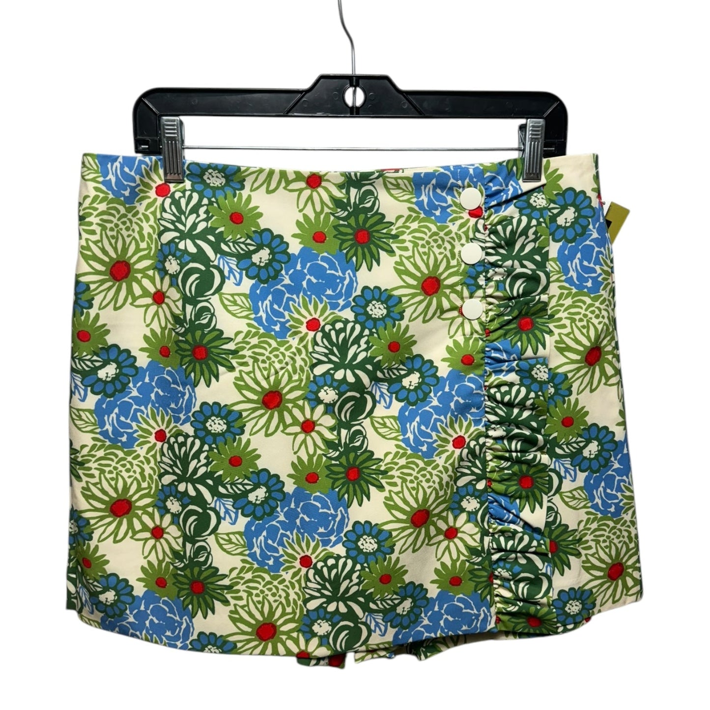 Printed Skort Designer By Tory Burch In Floral Print, Size: L