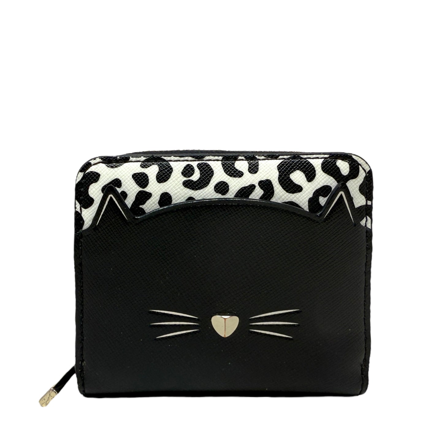 Meow Cat Small Zip Around Wallet Designer By Kate Spade, Size: Small