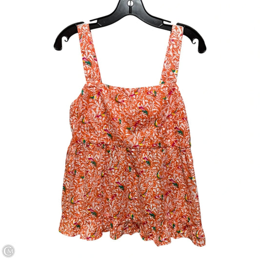Top Sleeveless By Loft In Orange, Size: 6