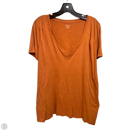 Top Short Sleeve By Madewell In Orange, Size: 2x