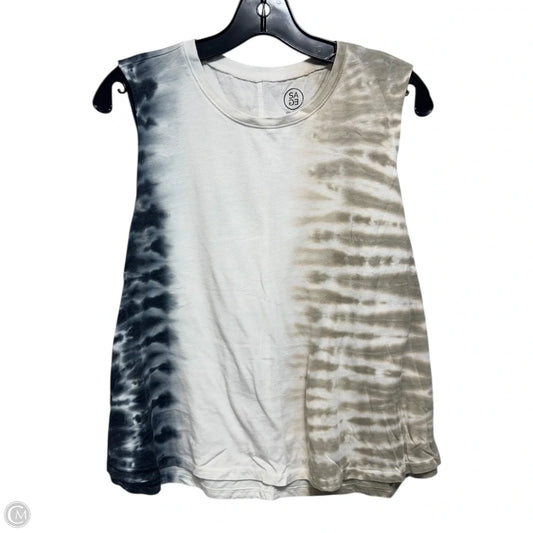 Top Sleeveless By Sage In Tie Dye Print, Size: Xl
