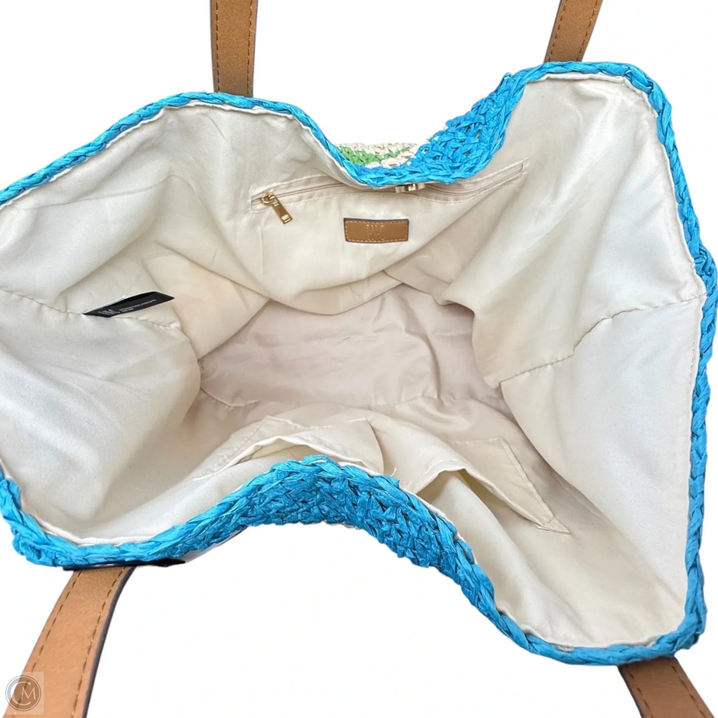 Woven Straw Jordy Pop Tote By Inc, Size: Large