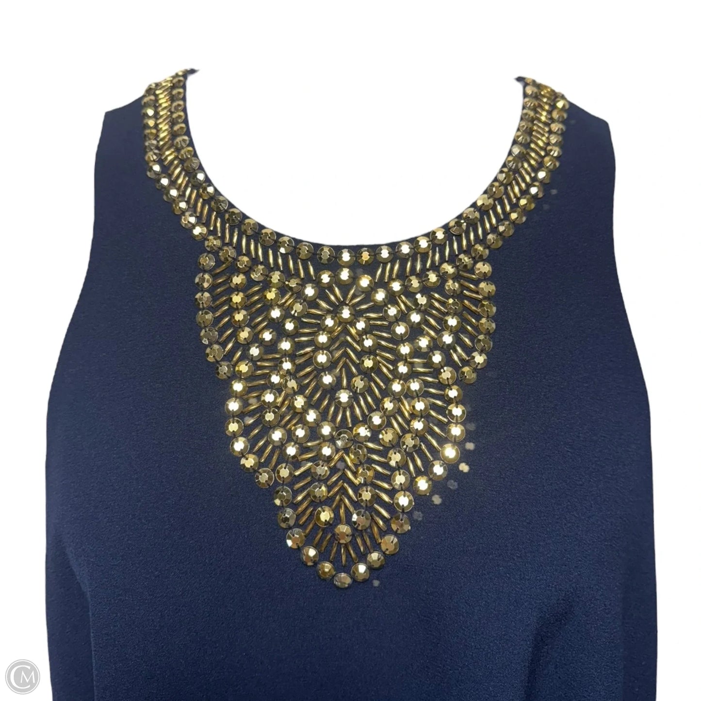 Mimi Trapeze Dress Designer By Lilly Pulitzer In Navy, Size: M